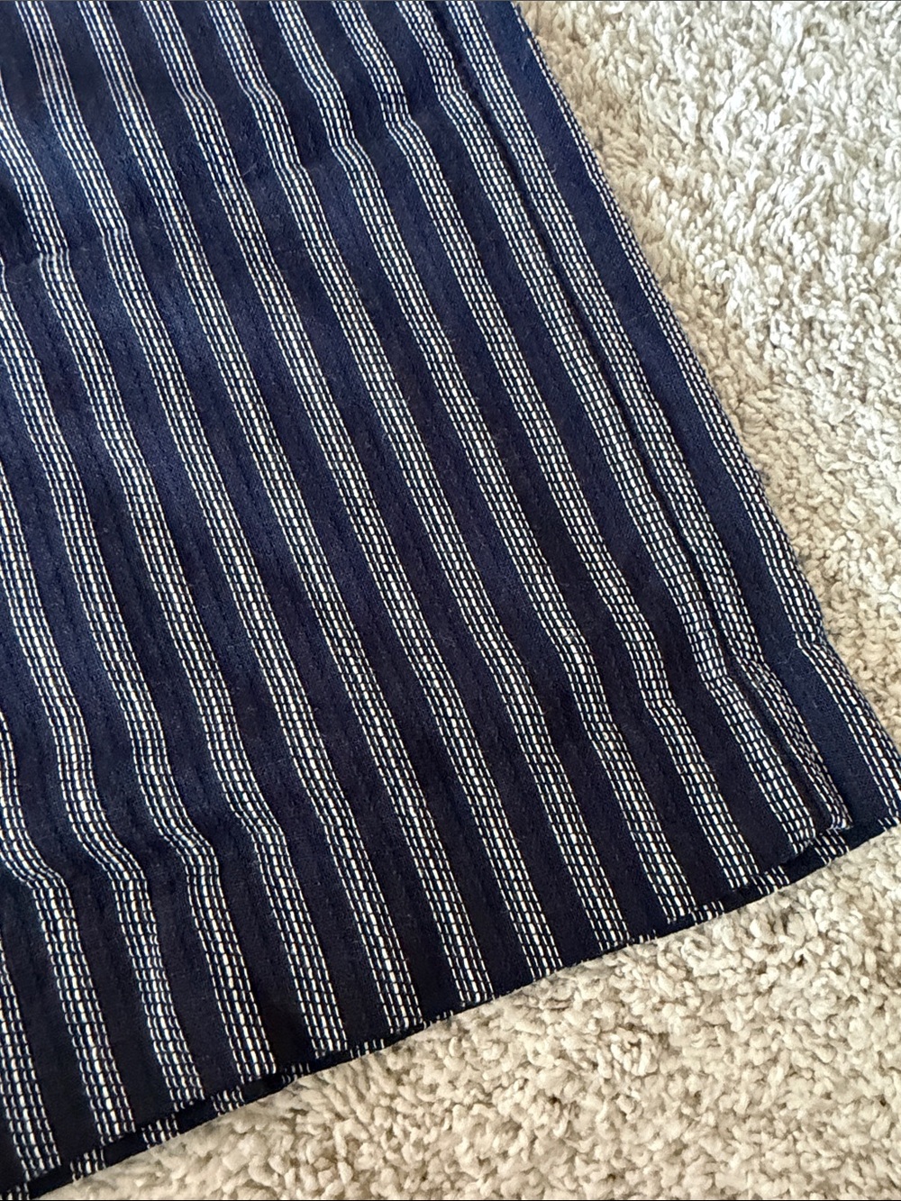 Banana Republic Navy and White Striped Wide-Leg Pants - Picture 5 of 6